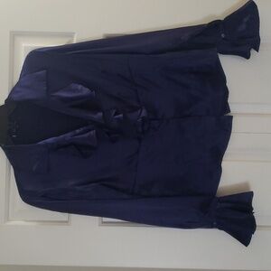 Anne Klein Silk Shirt with Long Sleeves - Small